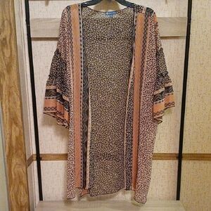 Democracy Animal Print Kimono Jacket